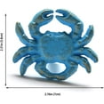 thumbnail image 6 of DPOWERFUL Retro Cast Iron Drawer Pulls Handles for Dresser Cupboard Wardrobe Cabinet Kitchen Drawer Handle Beach Ocean Theme Sea Horse Starfish Seashell and Crab Knobs 4 Pack(Blue), 6 of 7