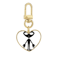 thumbnail image 1 of Universo y Alien alien Llavero de metal en forma de corazón dorado, 1 of 3