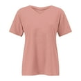thumbnail image 5 of Endives Women's Short Sleeve T-shirt Plus Size V Neck T Shirts Tops Casual Summer Tshirts Loose Fit Tee, 5 of 5