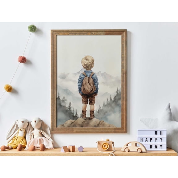 Nursery Adventure Boys Bedroom Decor, Toddler Room Decor Boy, Toddler Room Decor Boy, Mountain Nursery Art, Kids Art Wall Art, Modern Wall Decor, 8x12 UNFRAMED
