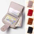 thumbnail image 2 of LEEYNEER Black New Women‘S Wallet Short Solid Color Card Holder Wallet Button Zipper Coin Purse, 2 of 6