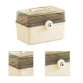 thumbnail image 3 of Storage Box, 3 Layer Large Capacity Partitioned Lightweight Water Proof First Aid Kit for Home Outdoor, 3 of 7