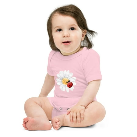 

Daisy with Ladybug Baby Short Sleeve One Piece