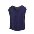thumbnail image 3 of QSXADF Pajama Tops For Women Sleep Shirt Pajama Shirt Sleeveless Crew Neck Lightweight Ruffle Women Summer Pajamas Soft Loungewear, 3 of 5