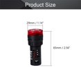 thumbnail image 4 of Othmro 10Pcs Red 220V 22 mm Plastic LED Indicator Signal Lamp, Buzzer Sound Panel Mount Led Light AD16-22SM Length 67.5mm, 4 of 4