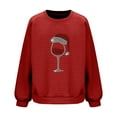 thumbnail image 4 of WXLWZYWL Merry Christmas Sweatshirt for Women Long Sleeve Xmas Shirts Cute Santa Print Crewneck Holiday Pullover Tops, 4 of 4