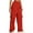 Red, variant on Kmdttou Cargo Plus Size Pants Women Baggy wide leg Solid Color High Waist Flap Pocket Work Pants Trousers With Pockets