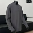 thumbnail image 3 of CHGBMOK Men's T-shirts Stand Up Collar Thick Velvet Inner Layer T-shirt Base Long Sleeved T-shirt Long Sleeved Round Neck Top/Shirt,Sizes M-3XL, 3 of 5