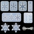 thumbnail image 1 of Moldes de Silicona YONGSHENG Copo de Nieve 8 Piezas, 1 of 5