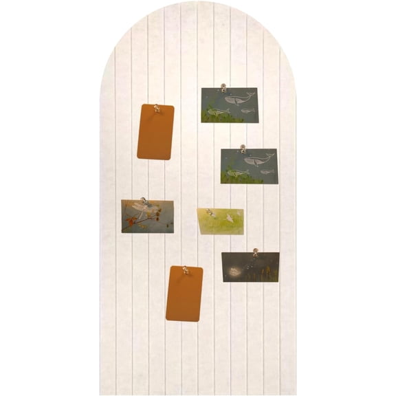 Foldable Bulletin Board, 0.35" Thick Felt Wall Tiles, Large Cork Board with Adhesive Sticker, Round Edges Wall Panels(Beige, 47x24 inches)