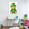 thumbnail image 3 of St. Patty's Day Bear White Framed Giclee Art, 20 x 30, Made In USA, 3 of 7