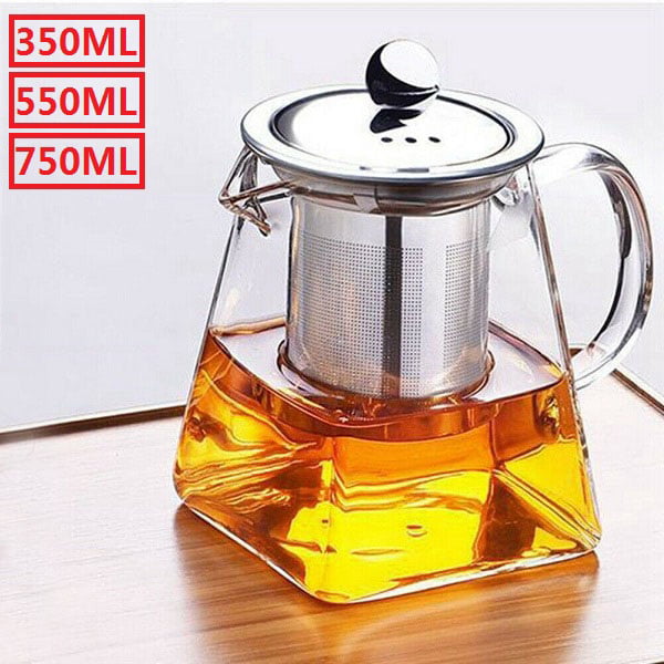 glass tea cup with tea infuser
