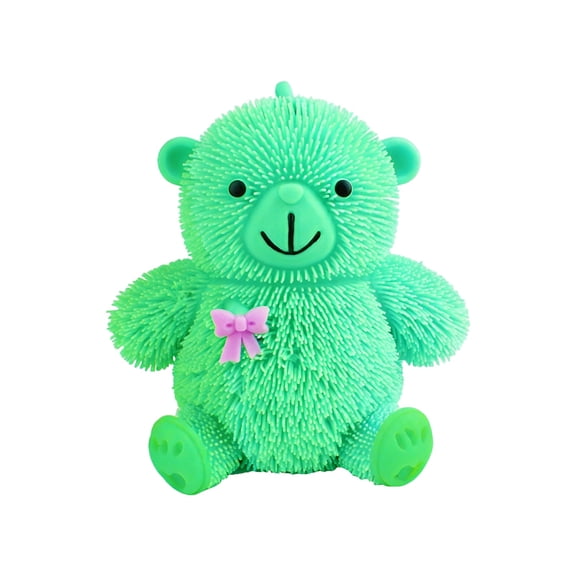 Simulation Giant Bear Squishy for Adults Large Glow-in-the-Dark Sensory Gadget Soft Slow Rebound Green Orange Pink and Purple Office Desk Accessory 7.48 Inch 1 Pack
