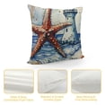 thumbnail image 4 of Chilfamy Sea Throw Pillow Covers Only Ocean Theme Seahorse-Octopus-Starfish-Crab Pattern Beach House Decorative Cushion Cover Coastal Pillowcases White, 4 of 5