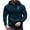 Navy, variant on Men’s Full Zip Hooded Sweatshirt Casual Athletic Fit Long Sleeve Hoodie with Arm Pocket and Front Pockets for Workout Outdoor