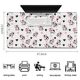thumbnail image 5 of Long Mouse Pads for Desk,White Cow Heart Pattern Desk Mats on Top Of Desks, Desk Mouse Pad Extra Large with 3mm Non-Slip Base and Stitched Edge for Gaming,Office,Work,Home 47.3"x23.6", 5 of 6