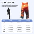 thumbnail image 4 of Balery Romantic Roses Sunset Ocean print Men's Pajama Pants,Ultra Lightweight Pjs,Lounge Pant-X-Large, 4 of 9
