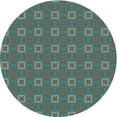 thumbnail image 1 of Ahgly Tapis Rond Lavable en Machine Intérieur Transitionnel Vert Écume de Mer, 7 Pieds Rond, 1 of 7
