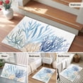 thumbnail image 5 of 2x3 Ft Entryway Area Rug, Summer Coral Kitchen Rug Runner Washable Floor Mat, Vintage Coastal Ocean Blue Green Plant Non Slip Indoor Door Mat Throw Carpet for Bathroom Living Room Bedroom, 5 of 8