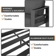 thumbnail image 5 of Tolead Outdoor Aluminum Patio Furniture Set with 5" Cushion & Wide Armrest & Backrest, Balcony, Garden, Dark Gray, 5 of 7