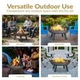 thumbnail image 6 of Sunnydaze 34" Round Wood-Burning Steel Finish Cast Iron Outdoor Raised Fire Pit Bowl, 6 of 13