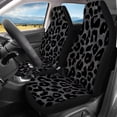 thumbnail image 2 of COEQINE Black Leopard Print Car Front Back Seat Covers Full Set 4 PCS, Universal Fit Most Cars SUV Vans Trucks, Auto Accessories Decor for Women Men, 2 of 5