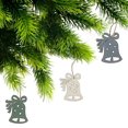 thumbnail image 3 of 6Pk Wood Bell Shape Ornament Color - Set of 6, 3 of 3