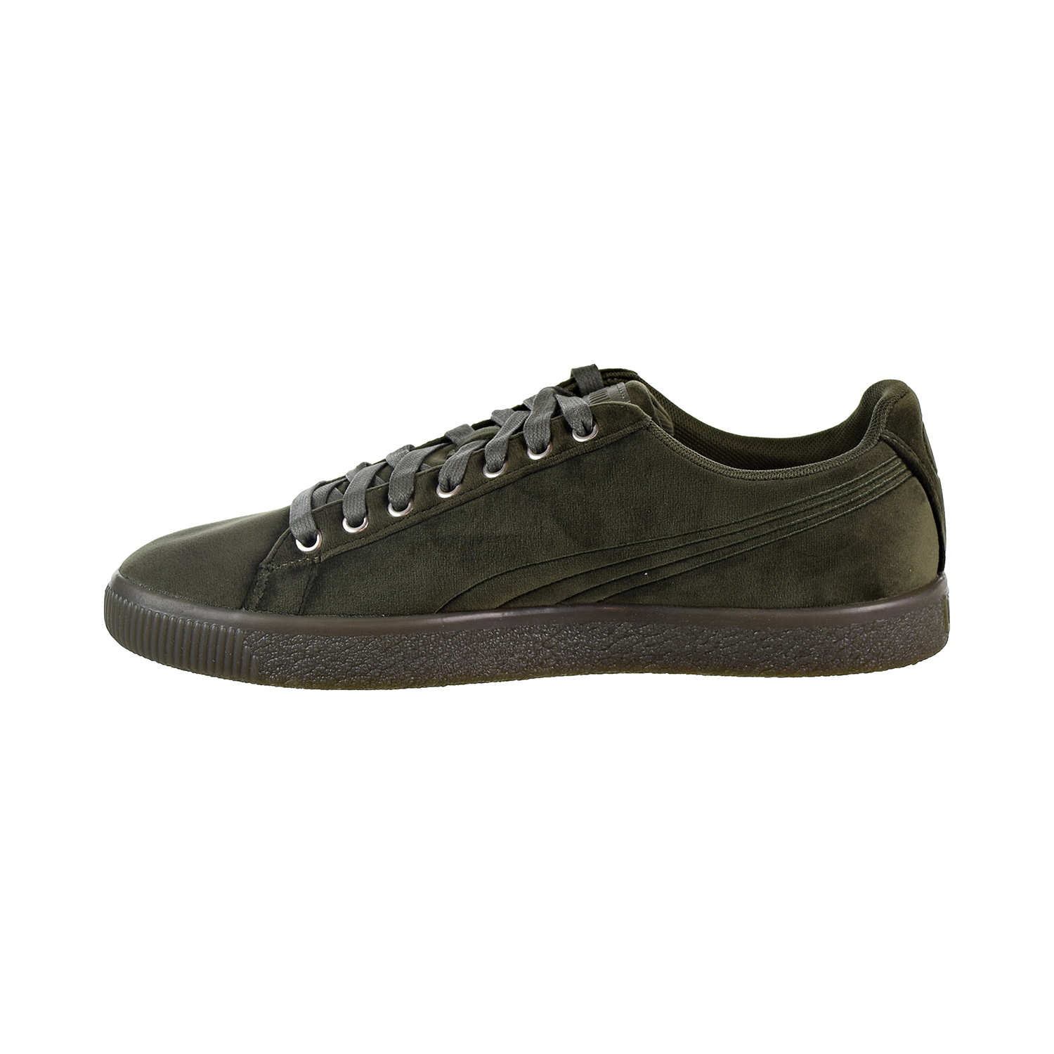 Puma clyde Velour Ice Men's Shoes Olive Green 366549-03 - image 4 of 6
