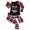 Black-Kids, variant on Odeerbi Christmas Pajamas for Family Holiday Plaid Long Sleeve Family Christmas Pajamas Matching Sets Toddler Print Parent-child Suit Two-Piece Sleepwear Xmas Family Matching PJs Set Black