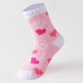 thumbnail image 2 of Likimi Fuzzy Fleece Socks For Men And Women Hearts Print Winter Warm Soft Casual Socks Size One Size, 2 of 4