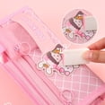 thumbnail image 7 of Kawaii Pencil Bag Student Popular Mesh Stationery Bag Large-Capacity Cute Stationery Box Pencil Bag,Pink, 7 of 7