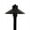 Black, variant on VOLT Flat Hat 12V Brass Path Light (7" Shade, 25" Tall)