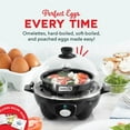 thumbnail image 3 of Rapid Egg Cooker - Boiler, Poacher & Steamer Includes Measuring Recipe Guide Dishwasher Safe BPA Free Holds 7 Eggs, Black, 3 of 4