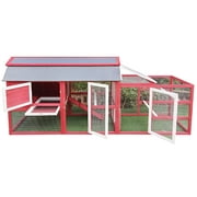 Chicken Coop Outlet Large 102 Wood Backyard Hen House Nesting Box & Run & Cleaning Tray