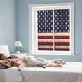 thumbnail image 4 of Vintage American Flag Window Privacy Film, Retro Rustic USA Flag Static Cling UV Sun Blocking Tint Film Heat Control Windows Films for Bedroom Bathroom, Window Stickers 17.7"x39.3", 4 of 8