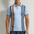 thumbnail image 2 of toraway Chemises pour Hommes Décontractées, Nouvelle Chemise à Manches Courtes Rayée Imprimée Mode Décontractée TG, 2 of 4