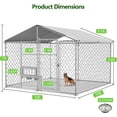 thumbnail image 2 of 10 x 10 x 7 FT Outdoor Dog House, Dog Kennel Outside With Rainproof Roof, Waterproof Cover, Metal Ties, 360 Degree Rotating Feeding Device, Dog House For Garden, Backyard, 2 of 6