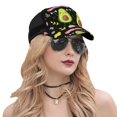 thumbnail image 5 of Disketp Avocado Work Out Print Trucker Hat Men Women - Mesh Baseball SnapBack Cap, 5 of 7
