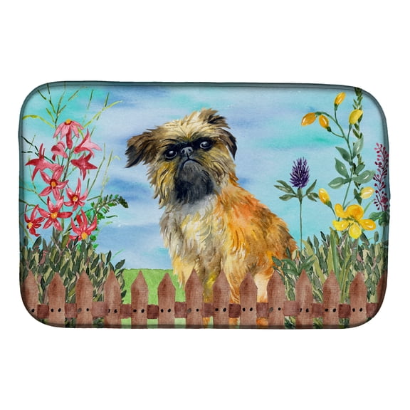 Brussels Griffon Spring Dish Drying Mat