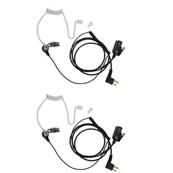 TDYUSG Acoustic Tube Earpiece Walkie Talkie Headset With Mic Ptt for Motorola Cp200 Cp200d Cls1410 Cls1110 CP185 Rdm2070d Two Way Radio 2Pack