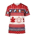 thumbnail image 2 of Camiseta con estampado de dibujos animados de Papá Noel para hombre, Tops sueltos de manga corta con cuello redondo, ropa informal de moda para niños, Navidad y Año Nuevo, 2 of 5