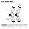 thumbnail image 2 of Honeii Lavender Bicycle Print Adult Socks,Crew Socks,Casual Calf Socks,Daily Wear Socks for Men & Women, Perfect for Sports, Casual and Everyday Use, 2 of 6