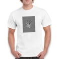 thumbnail image 2 of Heart Shape In Line Pattern Graphic Men White T-Shirt, Male XX-Large, 2 of 4