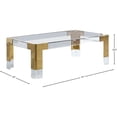 thumbnail image 4 of Meridian Furniture Casper Rectangular Glass Top Coffee Table in Gold, 4 of 4