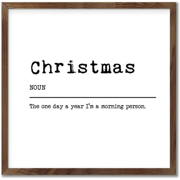 Rustic Wood Plaque Sign Christmas Word Definition Meaning Farmhouse Wood Sign For Home Decor Typographic Wooden Sign For Living Room Bedroom Wall Art Decor 8x8 Inch