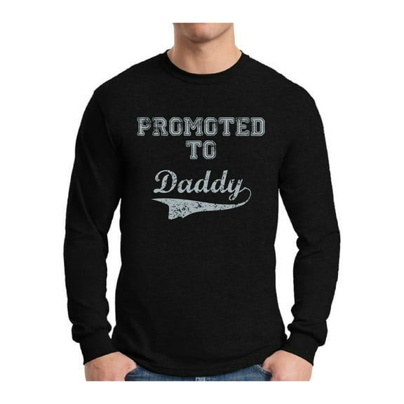 Awkward Styles Men's Promoted to Daddy Cute Graphic Long Sleeve T-shirt Tops New Dad Father's Day Gift Father To Be