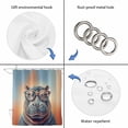 thumbnail image 4 of Orange Blue Hippocampus Shower Curtain, Waterproof Shower Curtains for Bathroom, Funny Animals Modern Art Washable Fabric Bathtub Curtain Set Bath Decor with 12 Hooks Extra Long 72"x96", 4 of 8