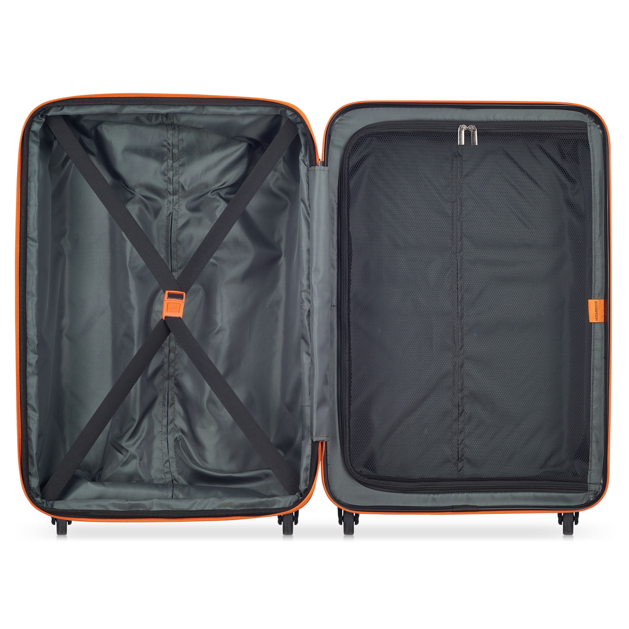 Securitech by Delsey, Patrol 2 PC Hardside Luggage Set includes Carry-on & Medium Checked Sizes, Blue