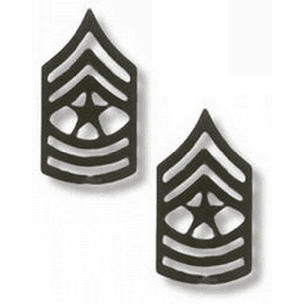 US Army Sergeant Major Black Metal Collar Rank Insignia - Walmart.com