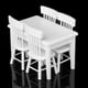 thumbnail image 4 of 1:12 Juego De Mesa Y Silla De Mesa De Muebles De Cocina En Miniatura De Casa De Muñecas Y Juego De Vajilla, 4 of 9
